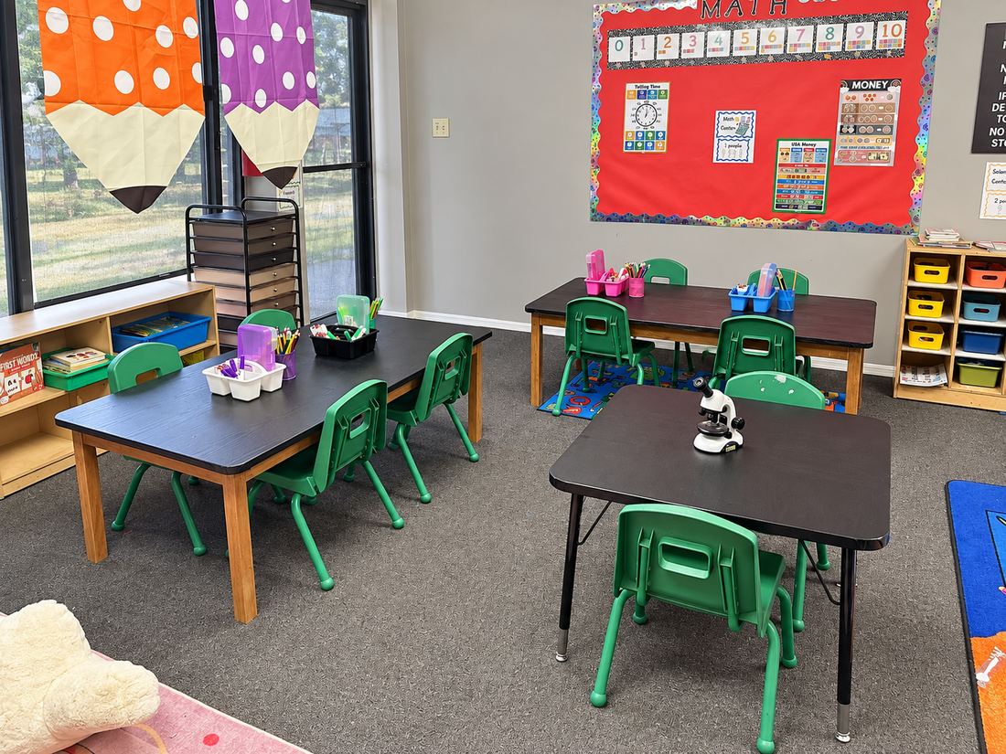 Bright preschool classroom at Jack and Jill Day School
